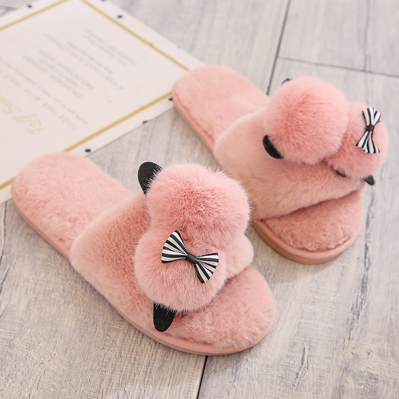 Faith – Chaussons en Peluche Cartoon en Coton