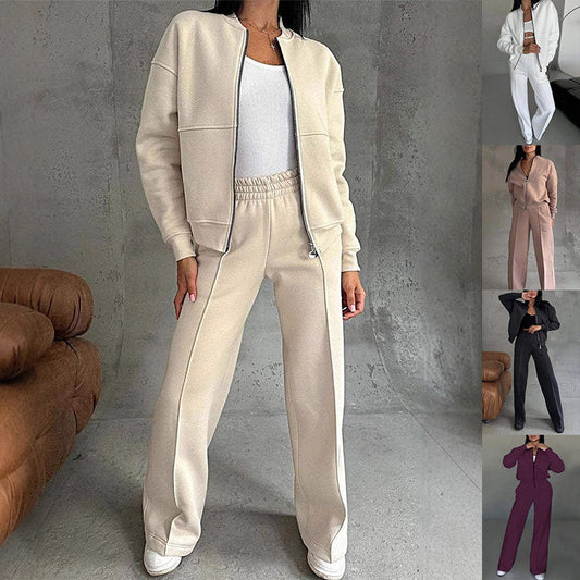Kelly – Ensemble de sport avec fermeture éclair et pantalon large