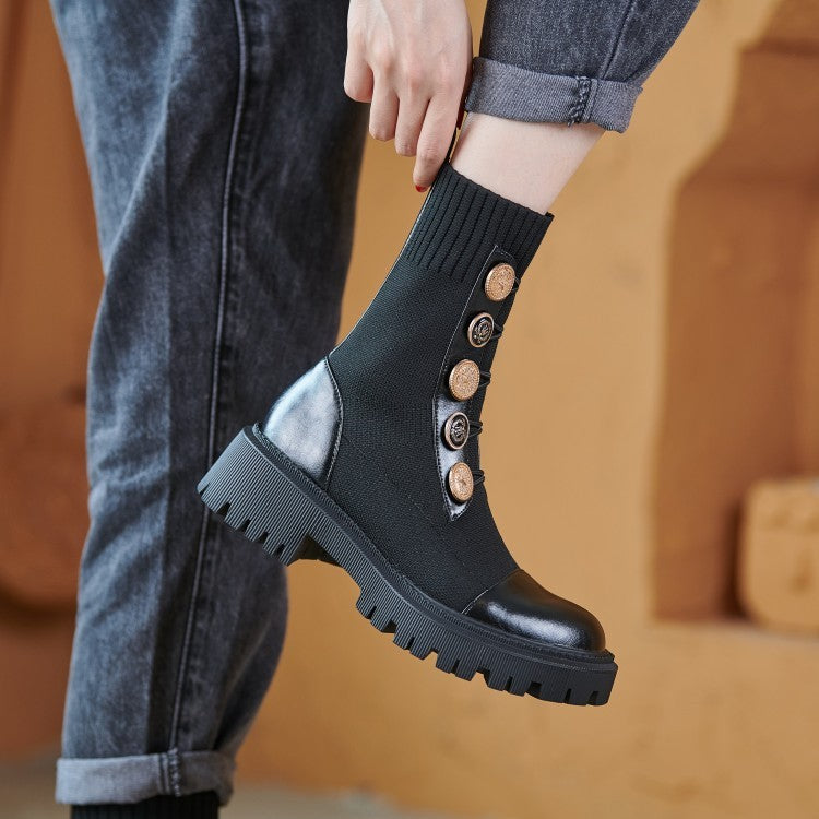 Susan – Bottes Martin à Semelle Épaisse pour Femme en Marron