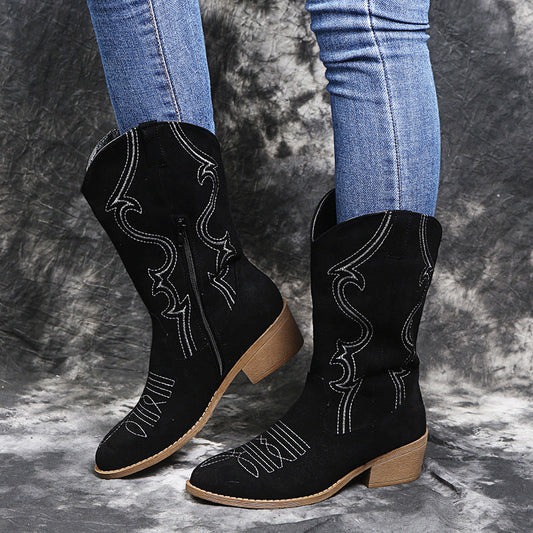Anna – Grandes Bottes pour Femmes à Talon Bas
