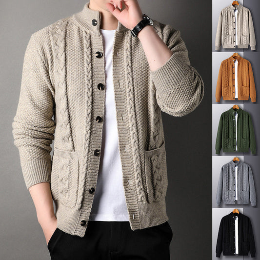 Sam – Cardigan Jacquard à Poches pour Homme