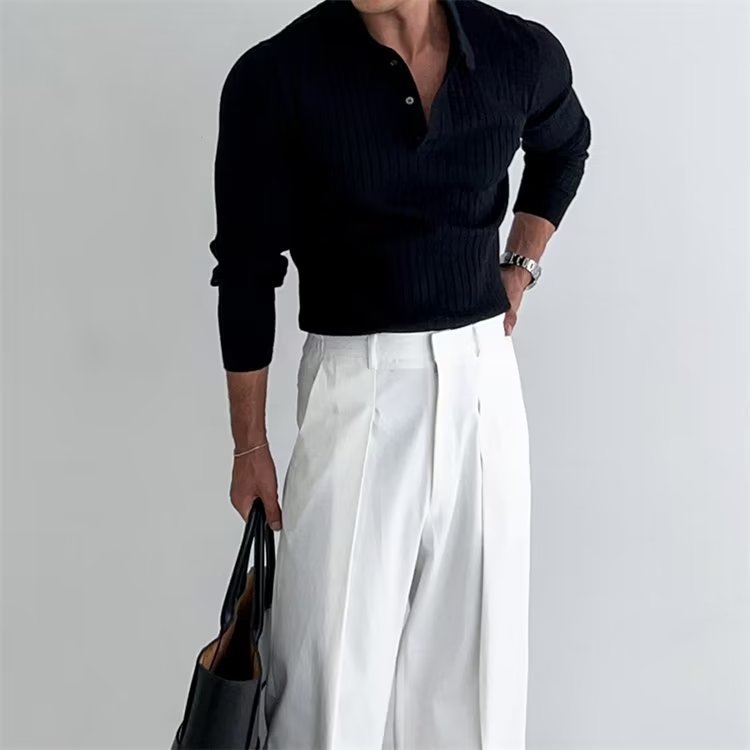 Elliott – Polo Slim Fit pour Hommes avec Patte de Boutonnage