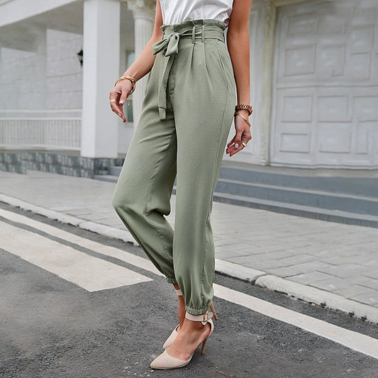 Amy – Pantalon Femme Taille Haute avec Poches