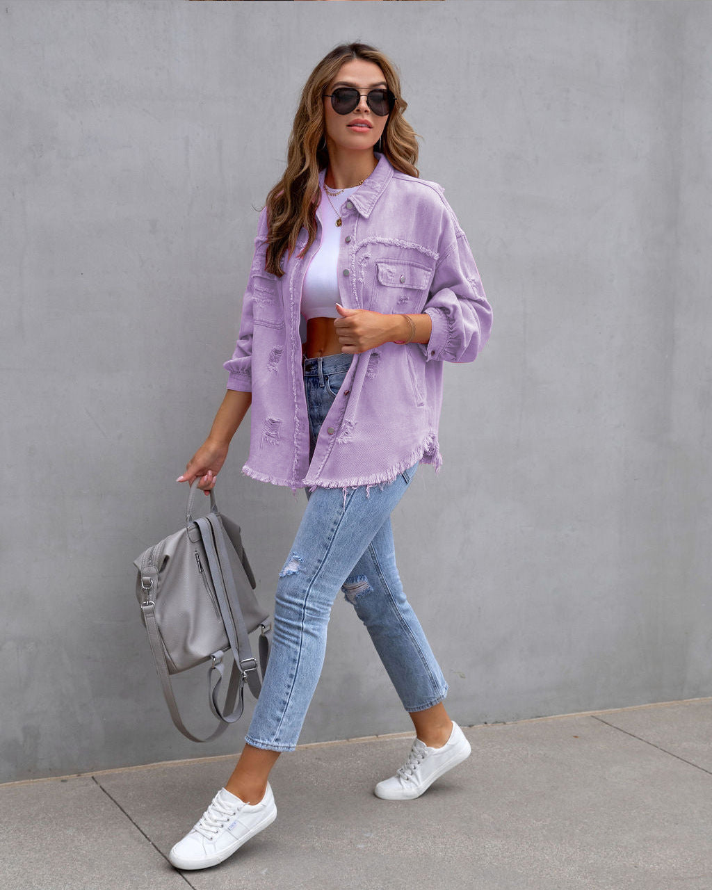 Brenda – Veste Déchirée pour Femmes pour l'Automne et le Printemps