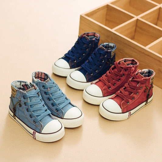 Megan – Baskets en Denim Respirantes pour Enfants