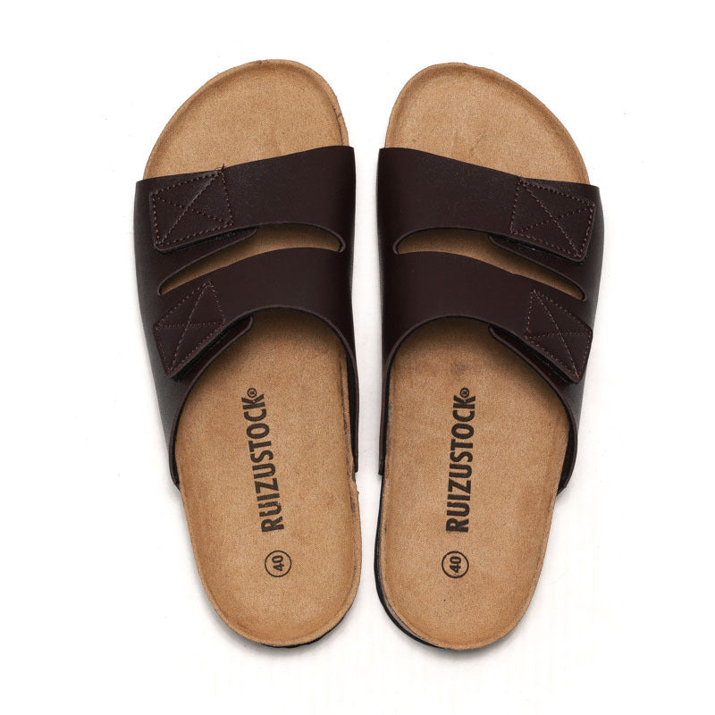 Norman – Sandales en liège avec fermeture velcro