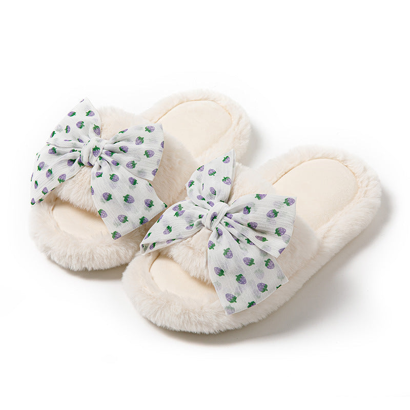 Natasha – Chaussons en Coton avec Nœud à Pois