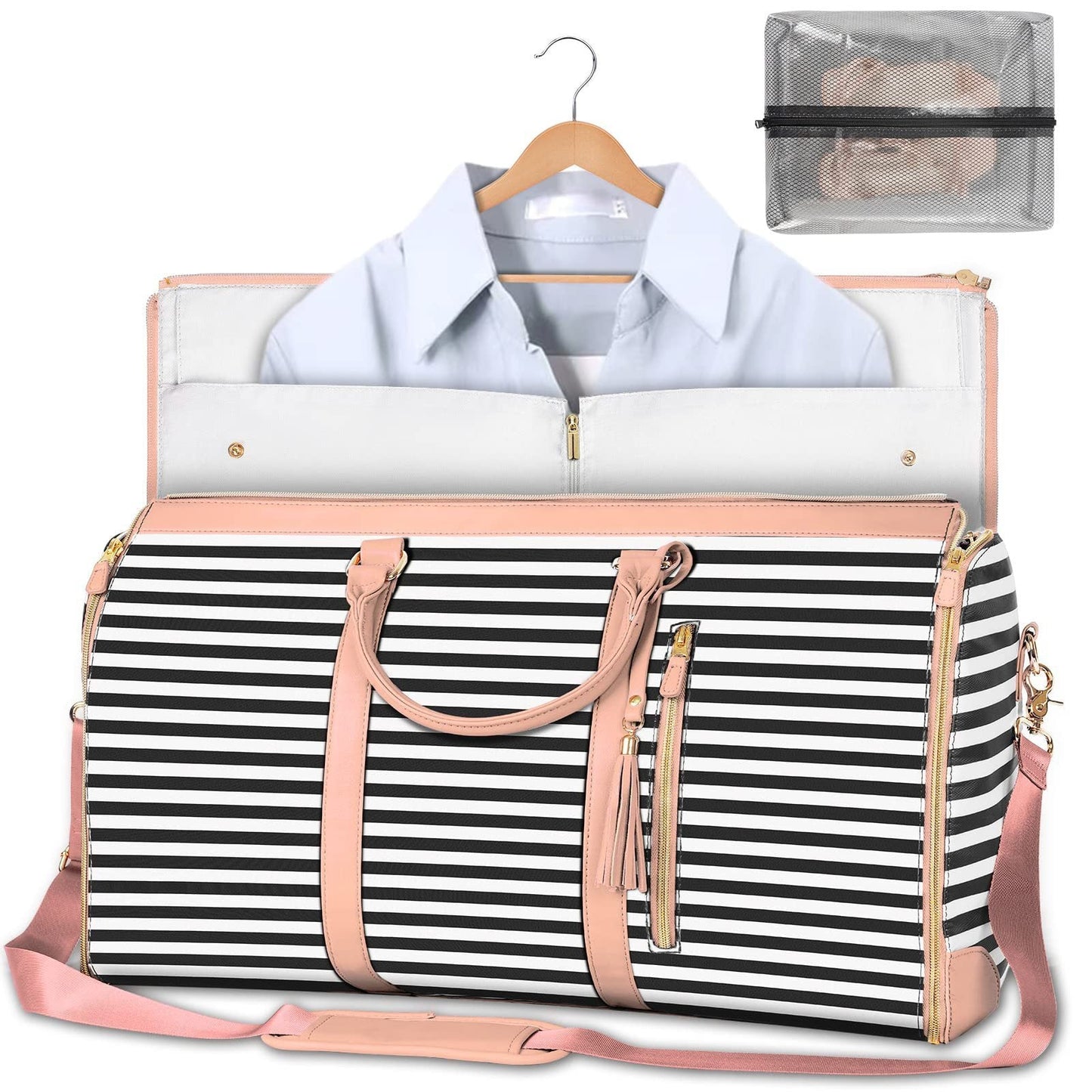 Emma – Grande Capacité Sac de Voyage Duffle pour Femmes, Sac à Costume Pliable, Imperméable