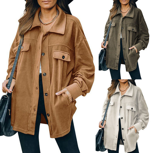Gabrielle – Cardigan en Polaire avec Revers