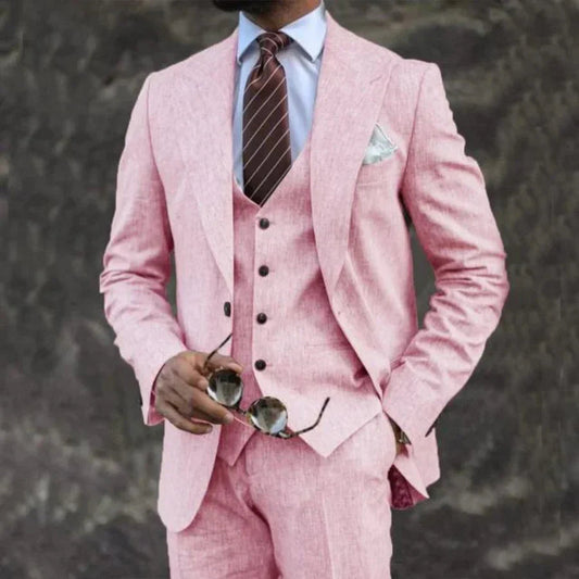Darren – Costume d'affaires rose pour homme
