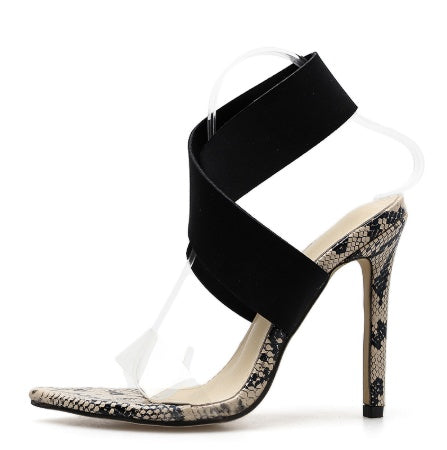 Marie – Chaussures Hautes Motif Serpent