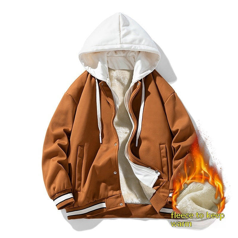Clifford – Cardigan à Capuche en Polaire Uni pour Homme
