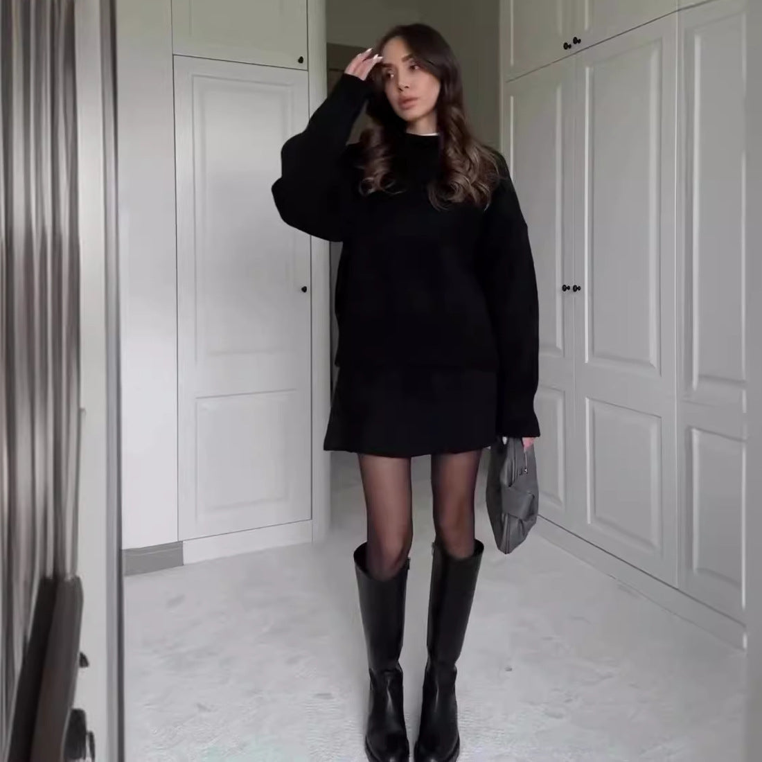 Danielle – Ensemble en Tricot Élégant pour Femme à Manches Longues