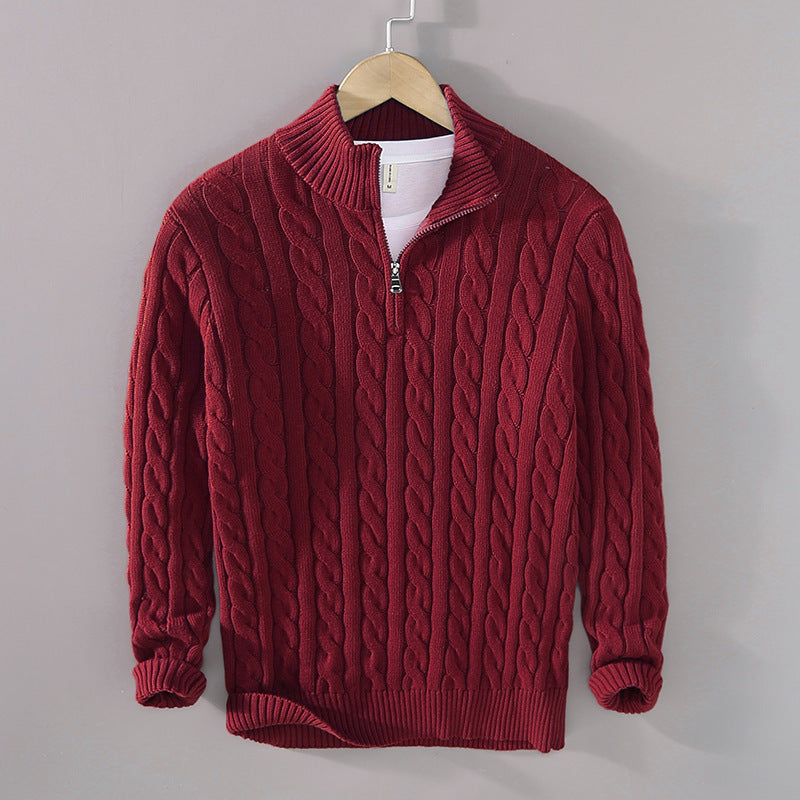 Robert – Pull en Maille Détendu avec Fermeture Éclair pour Hommes