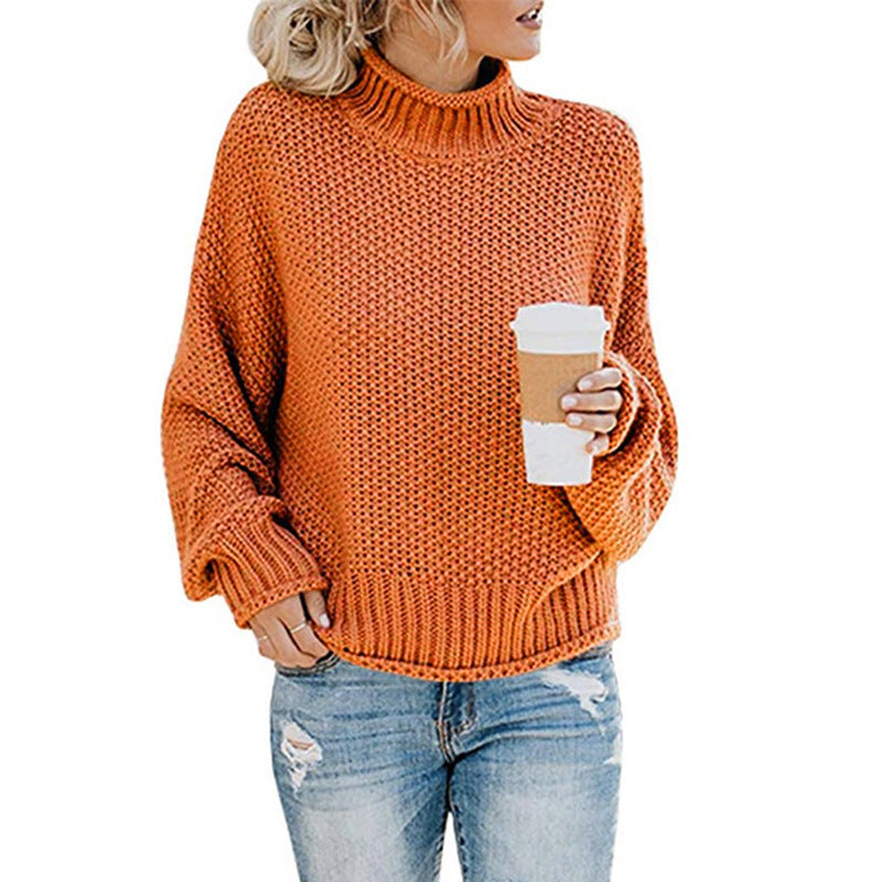 Carly – Pull à col roulé en laine épaisse pour femmes