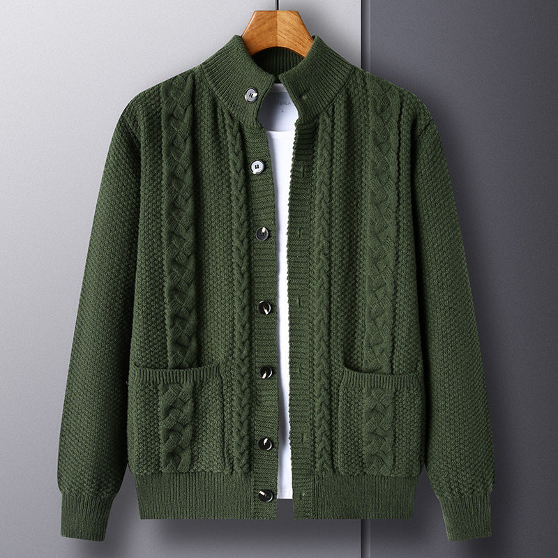 Sam – Cardigan Jacquard à Poches pour Homme