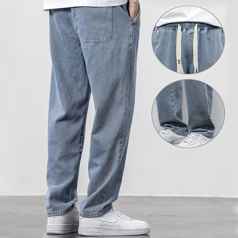 Damian – Jean ample décontracté pour hommes avec taille élastique