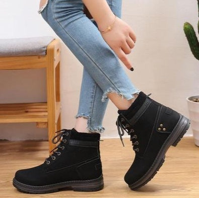 Imogen – Bottes Martin avec Plus-Velours pour Femmes