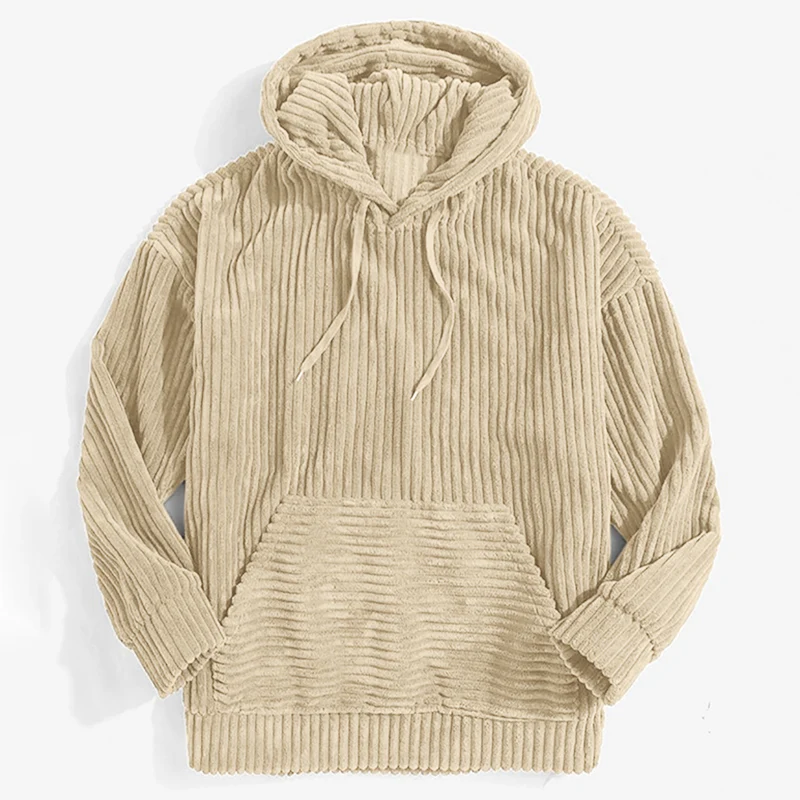 Felix – Pull à Capuche en Velours Côtelé pour Hommes