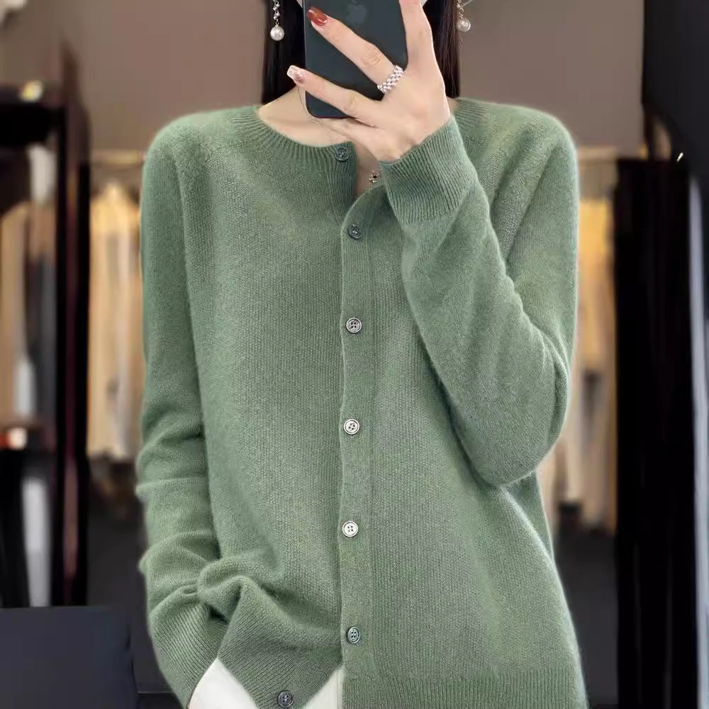 Robyn – Cardigan en laine mérinos avec cachemire