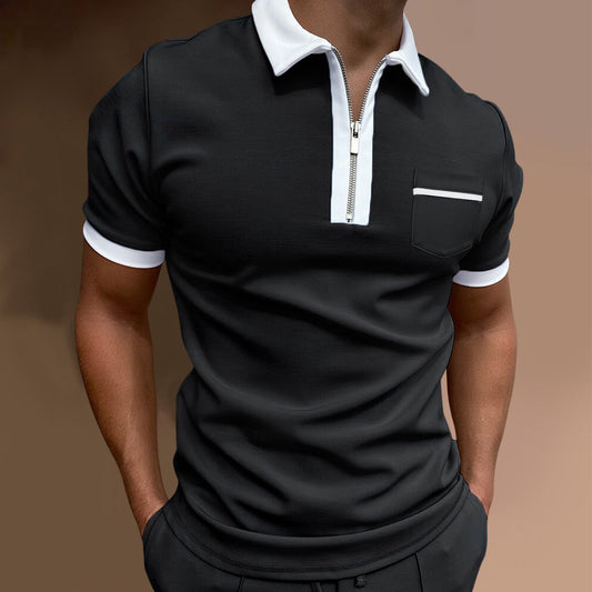 Damon – Polo pour hommes avec col à revers et coupe ajustée
