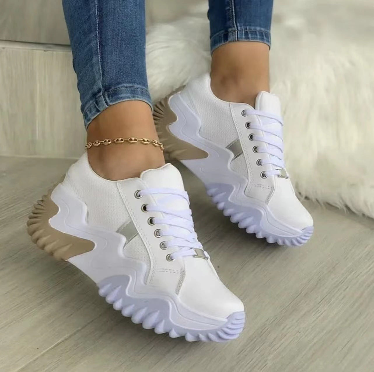 Brenda – Sneakers pour femmes en cuir vegan
