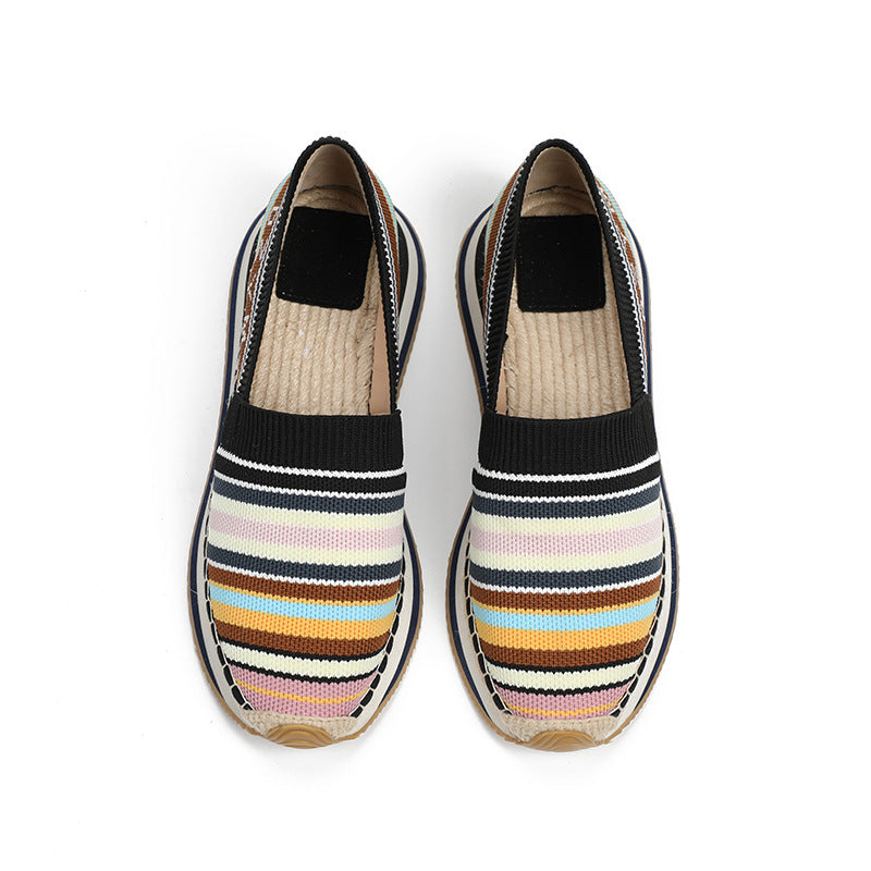 Sophia – Chaussures en Coton et Lin au Style Coréen