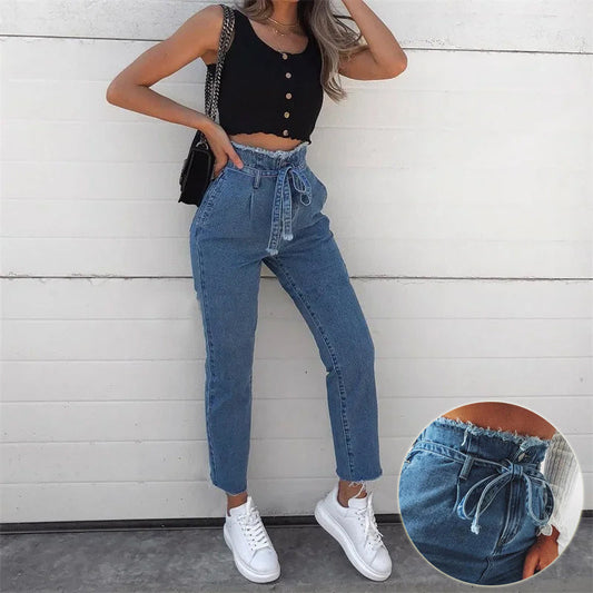 Marie – Jean Taille Haute avec Design Séduisant