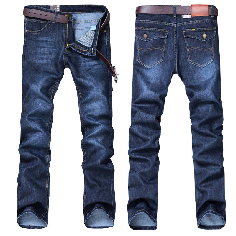 Kelvin – Jean Slim-Fit Droit Homme en Bleu Foncé