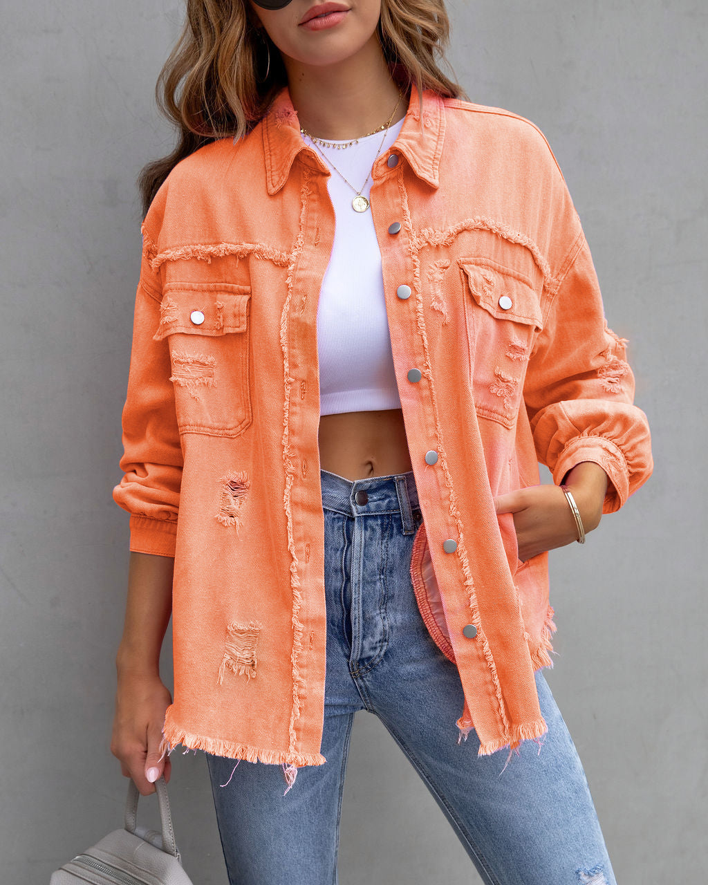 Brenda – Veste Déchirée pour Femmes pour l'Automne et le Printemps