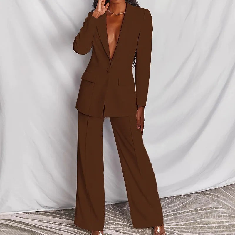 Deborah – Élégant Costume Femme à Manche Longue