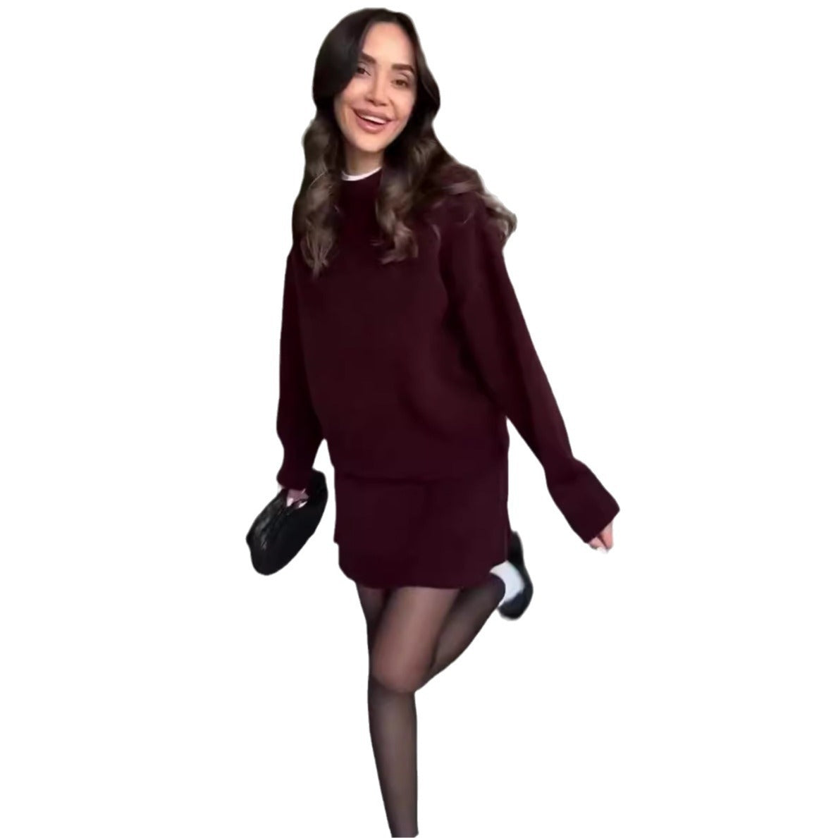 Danielle – Ensemble en Tricot Élégant pour Femme à Manches Longues