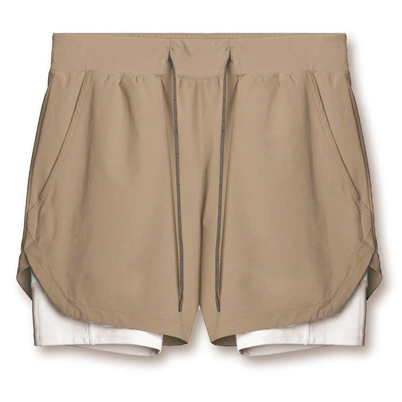 Robbie – Sportliche, schnelltrocknende, doppelschichtige Zwe-in-eins Laufshorts
