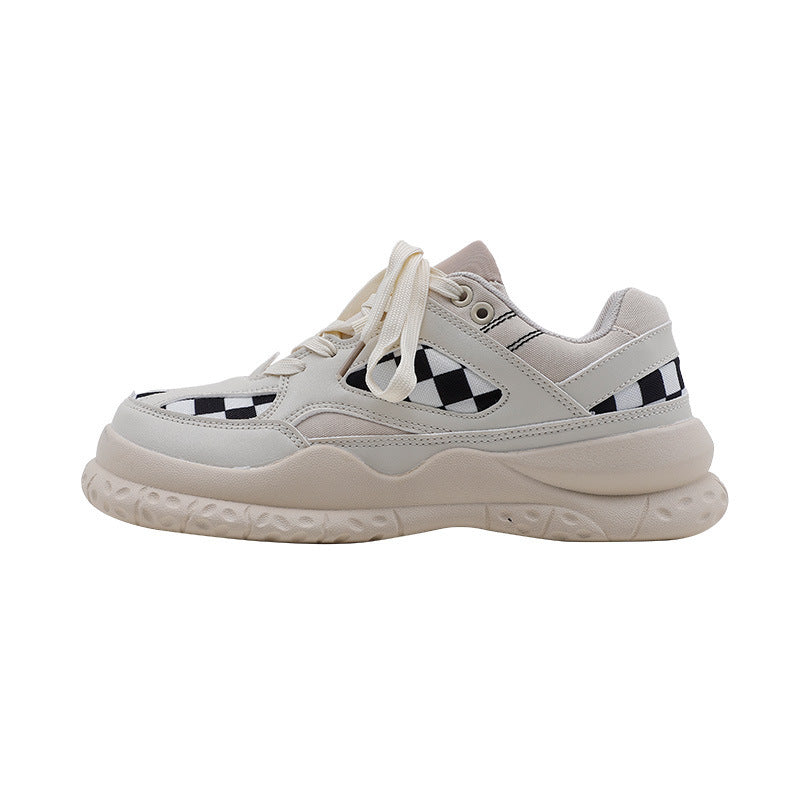 Jasmine – Chaussures de Sport Rétro à Carreaux et Grande Pointe