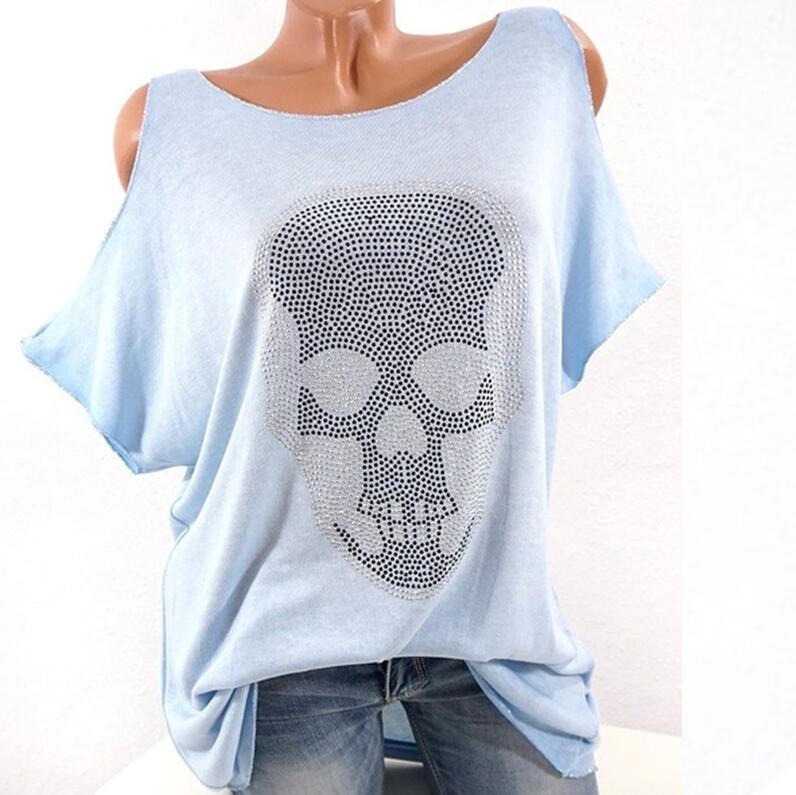 Gillian – T-shirt Femme avec Motif de Crâne