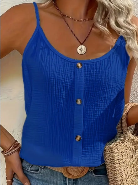 Jane – Haut Cami Vibrant avec Design Sleek Sans Manches en Matériau Respirant, Parfait pour le Printemps et l'Été