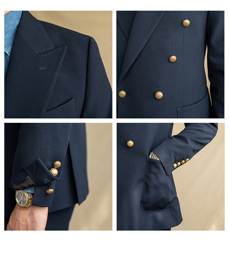 Daniel – Costume Seersucker Demi-Doublé pour Homme