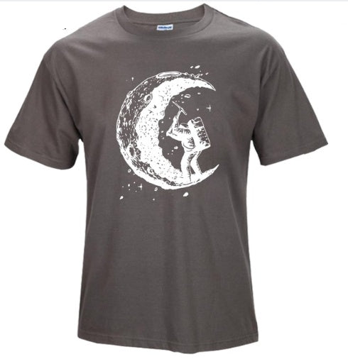 Andy – T-shirt décontracté avec imprimé lune pour homme