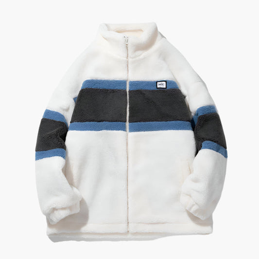 Jacqueline – Manteau Réversible en Sherpa Fleece