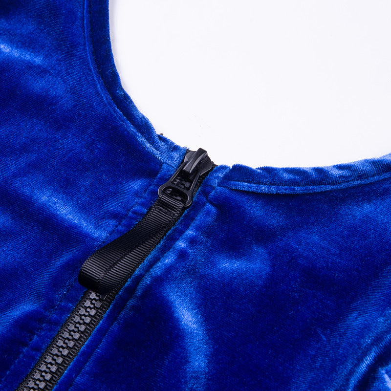 Sarah – Jumpsuit Décontracté en Velours Doré