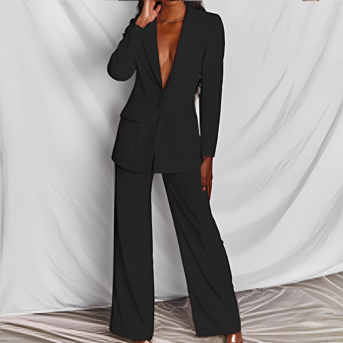 Deborah – Élégant Costume Femme à Manche Longue