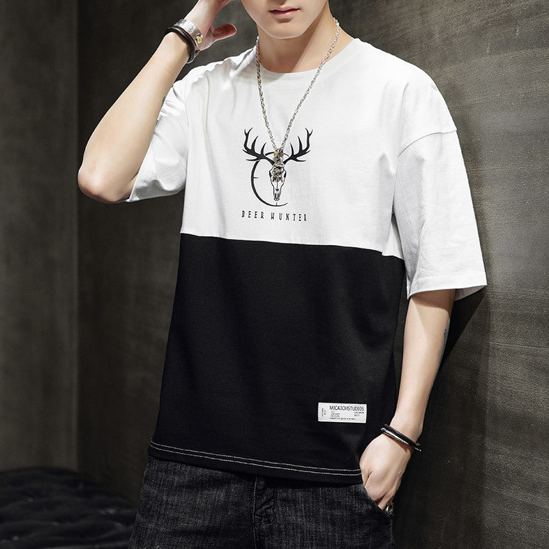 Derek – T-shirt ample décontracté avec manches courtes pour hommes