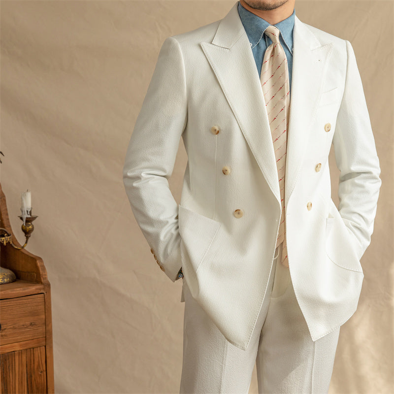 Daniel – Costume Seersucker Demi-Doublé pour Homme