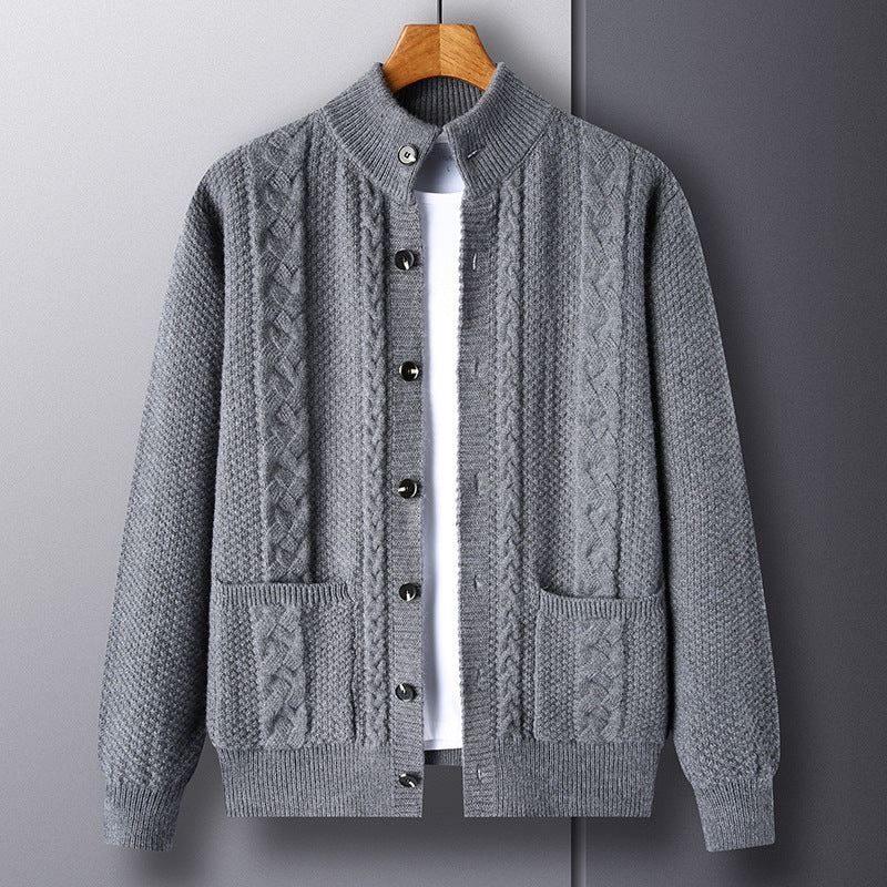 Sam – Cardigan Jacquard à Poches pour Homme