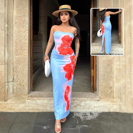 Sophia – Robe d'été longue avec fentes sexy pour fêtes et plage