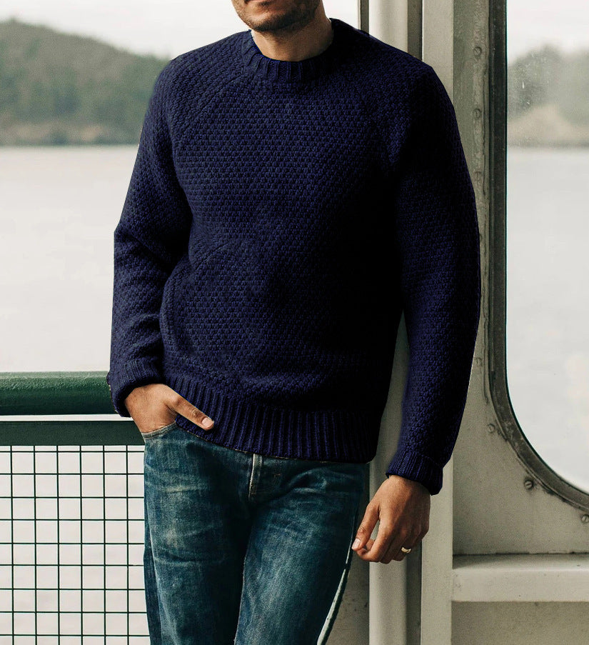 Ken – Pull-over d'hiver à col rond et design uni