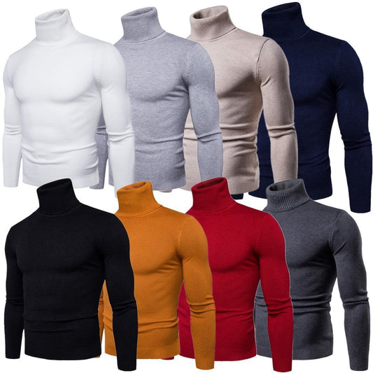 George – Schmaler Thermo-Turtleneck Pullover für Herren in einfarbigen Designs
