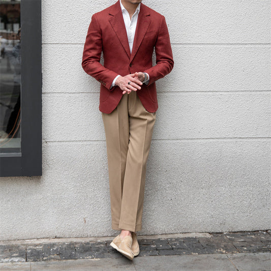 Jeremy – Costume en Lin Pur pour Hommes avec Artisanat Supérieur