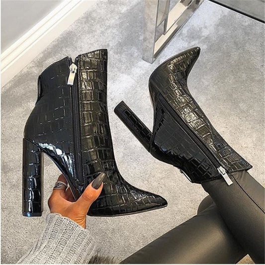 Samantha – Bottes Hautes en Similicuir Végan Blanc pour Femmes