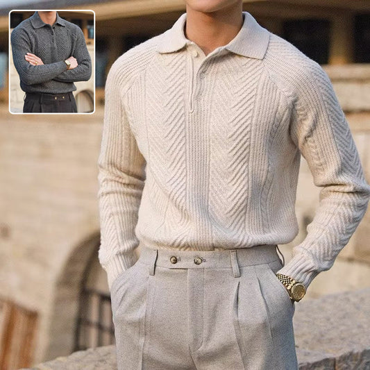 Gareth – Strickpullover mit Revers für Herren im Winter